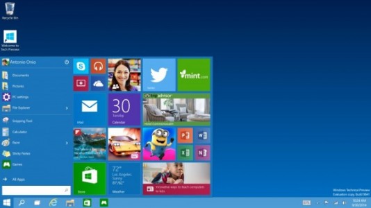 Windows 10 novità